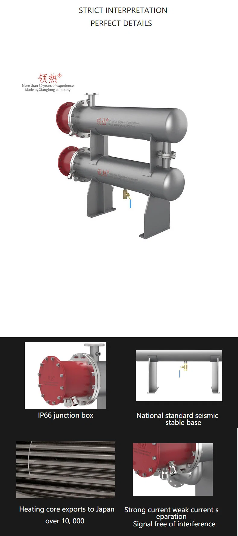 Industrial Immersion Double Skid Mounted in-Line Circulation Pipeline Flanged &#160; Heater&#160;