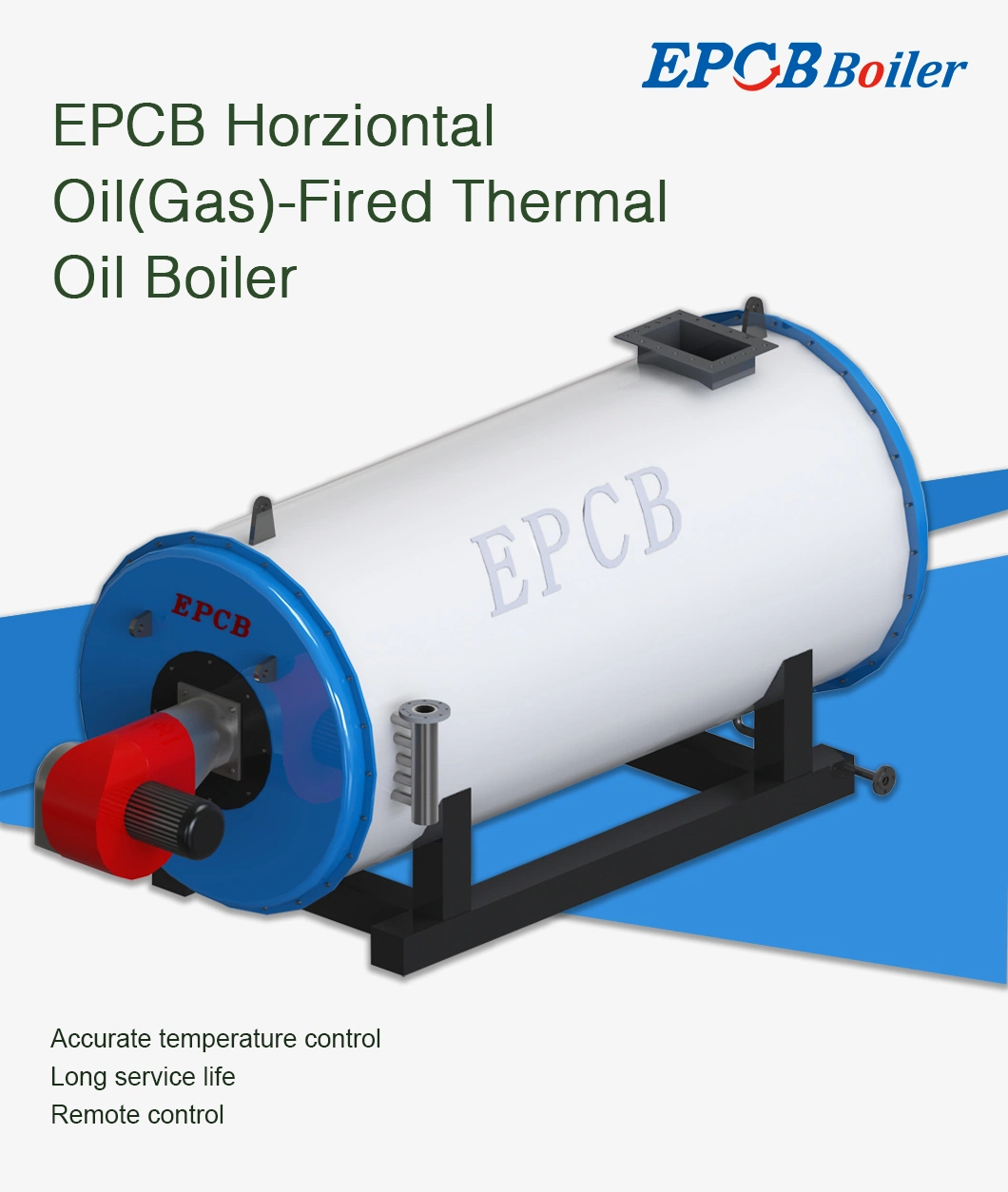 Epcb High Efficient Industrial Heavy Oil Natural Gas Fired Thermal Oil Boiler Hot Oil Heater