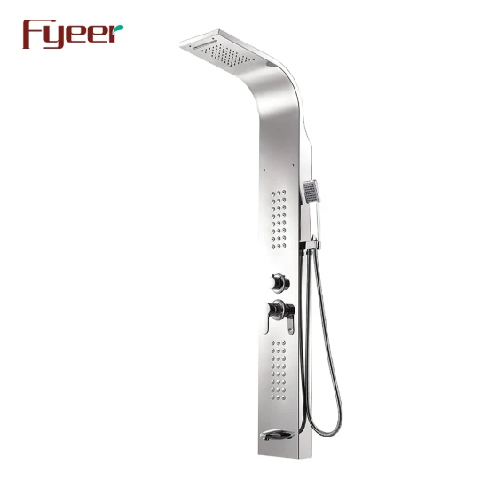 Fyeer Hot Sale Multifunctional Rainfall Shower Panel with Temperature Control
